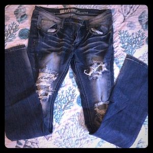 Machine Brand Skinny Bootcut Jeans